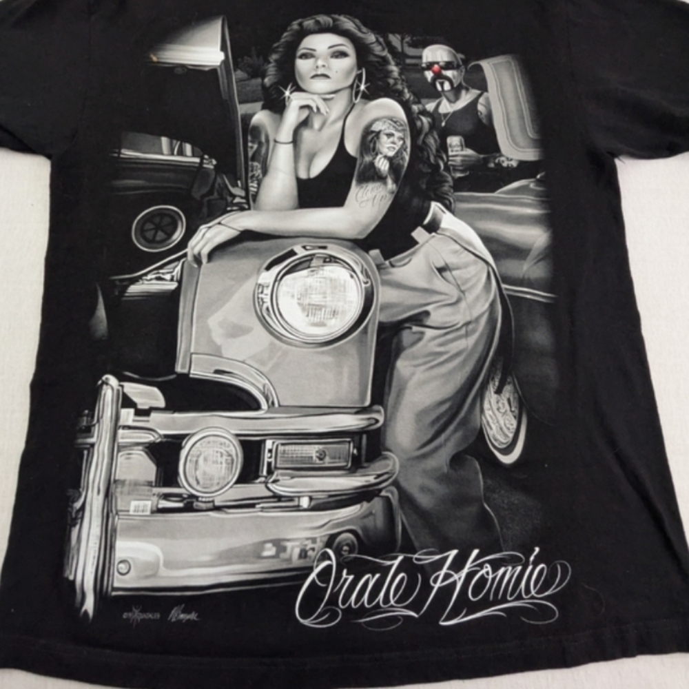 DGA Homie Black-Shirt Clown Up Adult Large David Gonza Tattoo